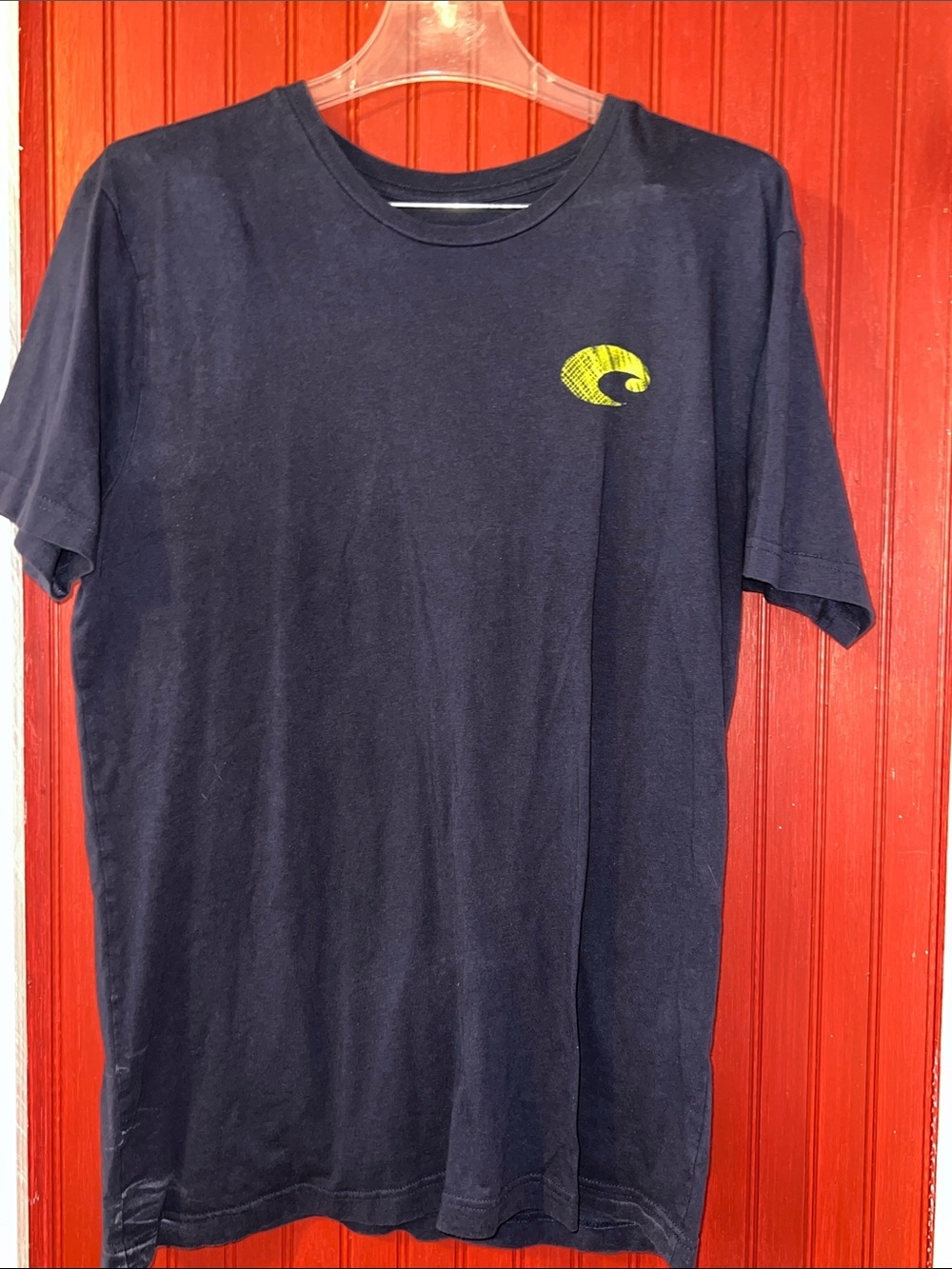 Men's Navy Short-Sleeve Costa Logo T-Shirt L
